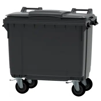 Conteneurs à déchets à roulettes de 120 à 1100 litres, vue d'ensemble de la gamme