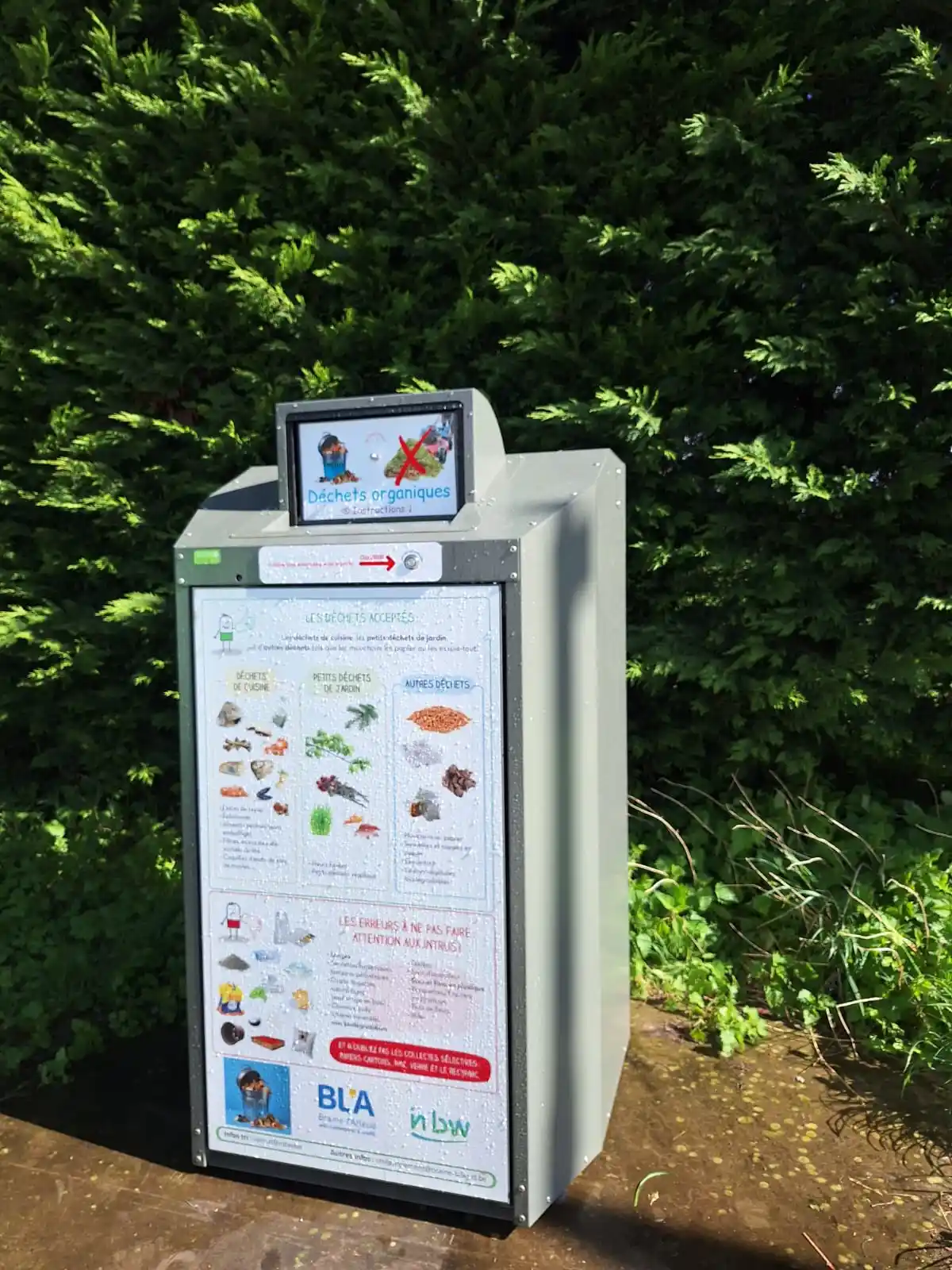 Un conteneurs biosmart placé dans la commune de braine l'alleud